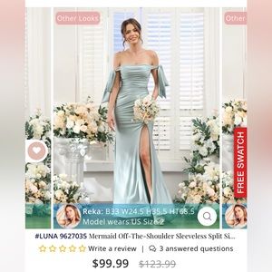 Lavetir Gold Satin Mermaid Gown with Off-The-Shoulder Ties